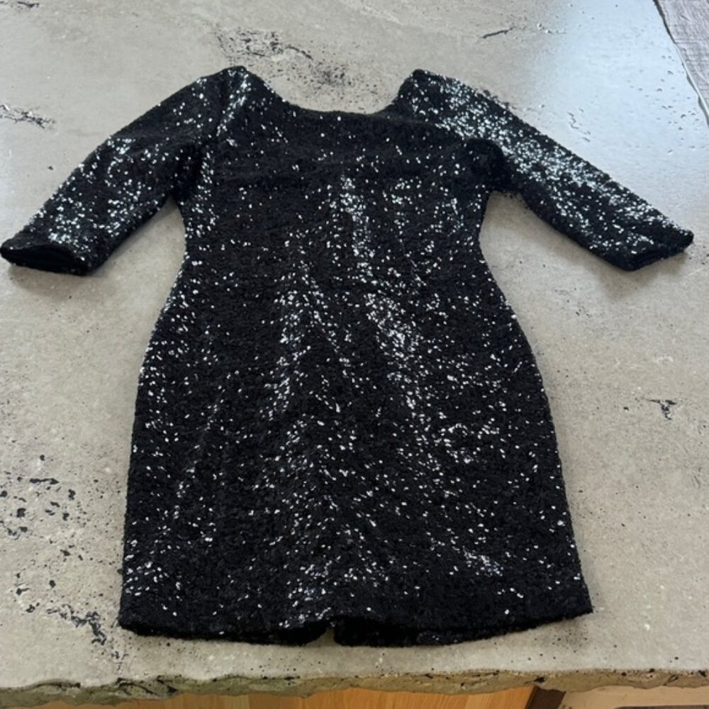 Elegant Black Sequin Dress